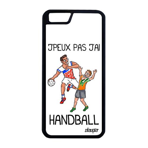 Coque J'peux Pas J'ai Handball Iphone 6 6s Plus Silicone Telephone Blanc A
