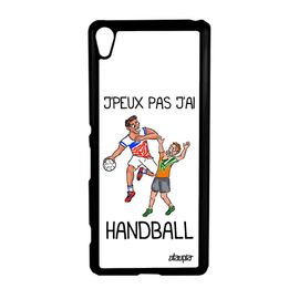 Coque Pour Sony Xperia Xa J'peux Pas J'ai Handball Blanc Motif Case Humour Etui
