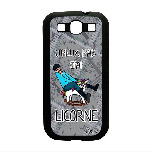 Coque Telephone Galaxy S3 Silicone Je Peux Pas J'ai Licorne Caoutchouc A Samsung Galaxy S3