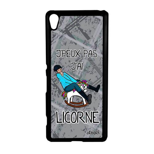 Coque Je Peux Pas J'ai Licorne De Protection Xperia Xa Humour Gris Original Sony Xperia Xa