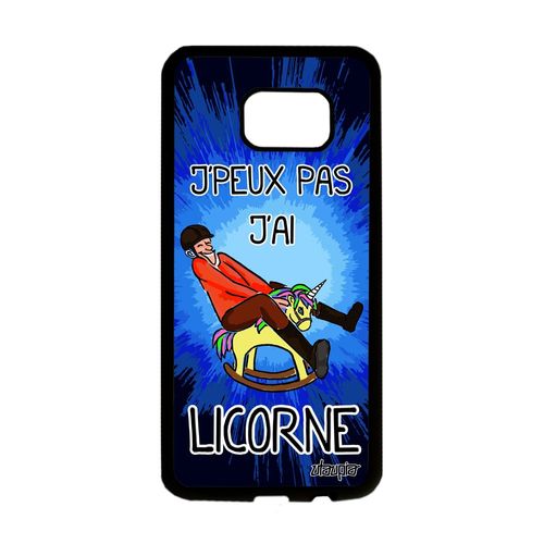 Coque Samsung Galaxy S7 Edge Silicone J'peux Pas J'ai Licorne Antichoc Humour De