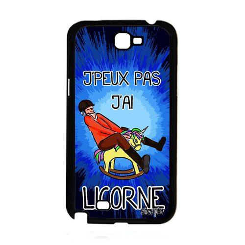 Coque Silicone Samsung Note 2 J'peux Pas J'ai Licorne Telephone Humour De Samsung Galaxy Note 2