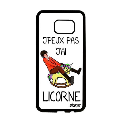 Coque Pour Samsung S7 Edge Silicone J'peux Pas J'ai Licorne Telephone 4g Samsung Galaxy S7 Edge