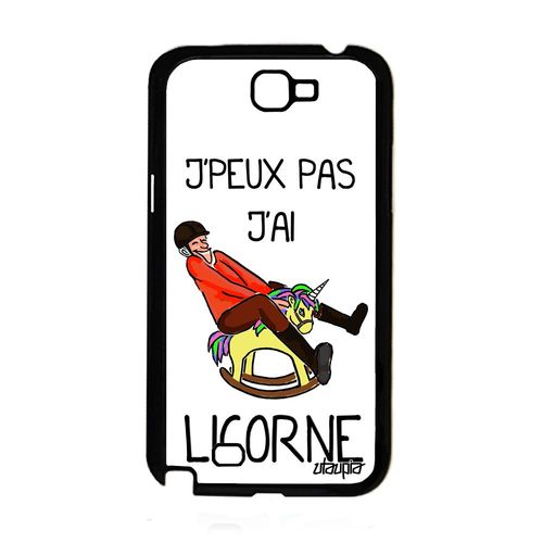 Coque Silicone J'peux Pas J'ai Licorne Pour Samsung Galaxy Note 2 Smartphone De