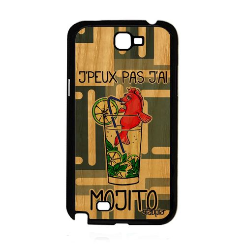 Coque Silicone Antichoc Samsung Note 2 Bois J'peux Pas J'ai Mojito Mobile Samsung Galaxy Note 2