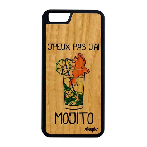 Coque Bois Silicone Iphone 6 6s Plus Humour J'peux Pas J'ai Mojito Apero A Iphone 6 Plus Iphone 6s Plus