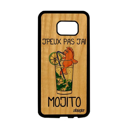 Coque Humour J'peux Pas J'ai Mojito S7 Edge En Bois Silicone Etui Samsung Galaxy S7 Edge