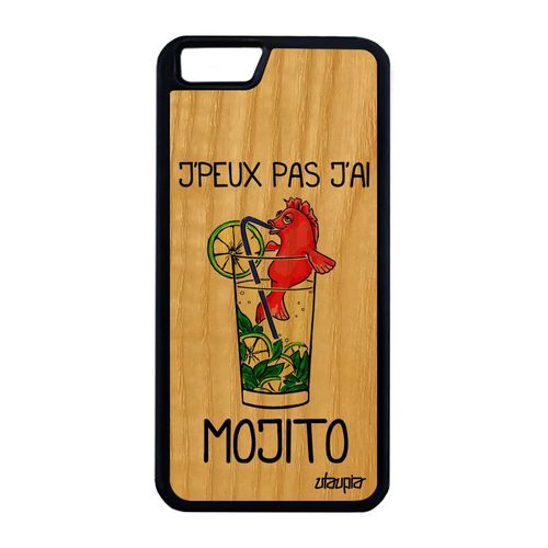 Coque Iphone 6 6s Plus Bois Silicone J'peux Pas J'ai Mojito Rouge Humour A Iphone 6 Plus Iphone 6s Plus