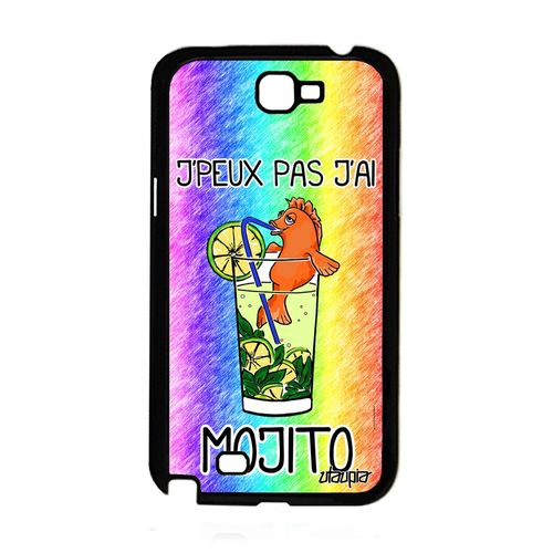Coque Pour Note 2 Silicone J'peux Pas J'ai Mojito Case Vert Tpu A Samsung Galaxy Note 2