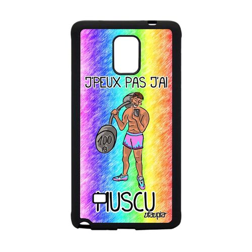 Coque Silicone J'peux Pas J'ai Muscu Samsung Note 4 Vert Case Dessin Etui Samsung Galaxy Note 4
