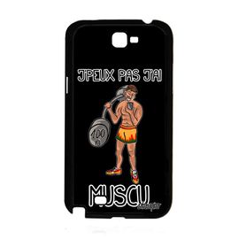 Coque Pour Samsung Galaxy Note 2 Silicone J'peux Pas J'ai Muscu Humour Fitness A