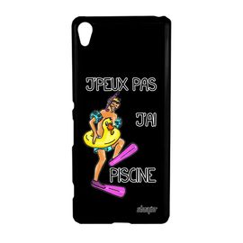 Coque Sony Xperia Xa Je Peux Pas J'ai Piscine Housse Telephone Humour Noir Bd De