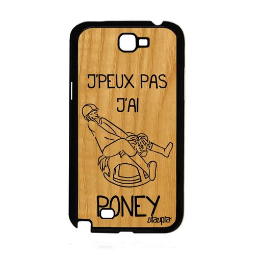 Coque En Bois Pour Note 2 Silicone J'peux Pas J'ai Poney Case Gel Samsung Galaxy Note 2