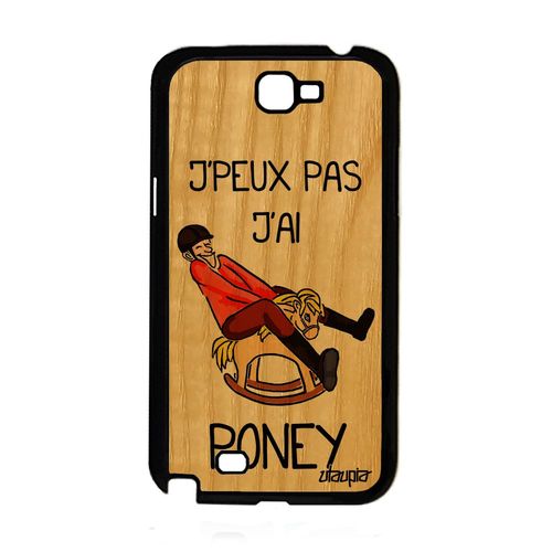 Coque Bois J'peux Pas J'ai Poney Note 2 Silicone Humour Telephone Samsung Galaxy Note 2