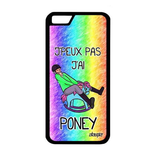 Coque Iphone 6 6s Silicone Humour J'peux Pas J'ai Poney De Made In France Iphone 6 Iphone 6s