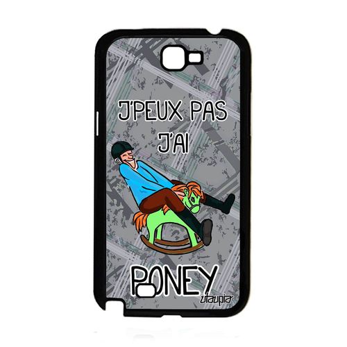 Coque Note 2 Silicone J'peux Pas J'ai Poney Case Equitation 4g De Samsung Galaxy Note 2