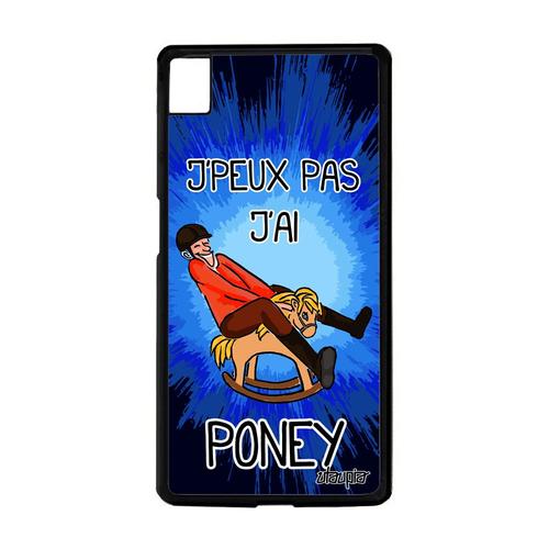 Coque Pour Xperia Z5 Silicone J'peux Pas J'ai Poney Drole Original Bleu Tpu Sony Xperia Z5