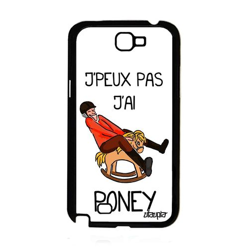 Coque J'peux Pas J'ai Poney Galaxy Note 2 Silicone Equitation Etui Blanc Samsung Galaxy Note 2