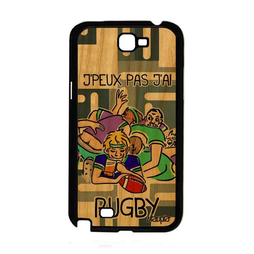 Coque Bois Humour J'peux Pas J'ai Rugby Note 2 Silicone Humour De Samsung Galaxy Note 2