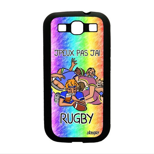 Coque Pour S3 Silicone J'peux Pas J'ai Rugby Mobile Humour Vert A Samsung Galaxy S3