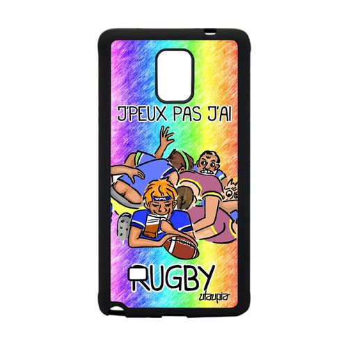 Coque Silicone Samsung Note 4 J'peux Pas J'ai Rugby Bd Aluminium Vert En Samsung Galaxy Note 4