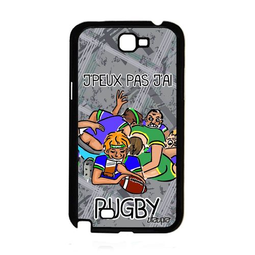 Coque Silicone Pour Galaxy Note 2 Humour J'peux Pas J'ai Rugby Humour En Samsung Galaxy Note 2