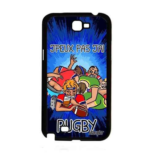 Coque Note 2 Silicone J'peux Pas J'ai Rugby Etui Drole Sport Case Samsung Galaxy Note 2
