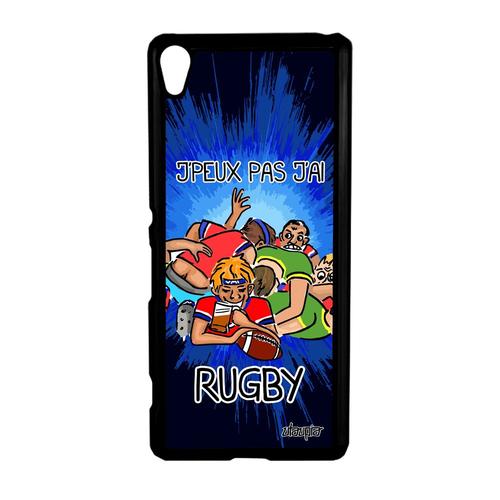 Coque Pour Xperia Xa J'peux Pas J'ai Rugby Drole Portable Case Cover Bleu A Sony Xperia Xa