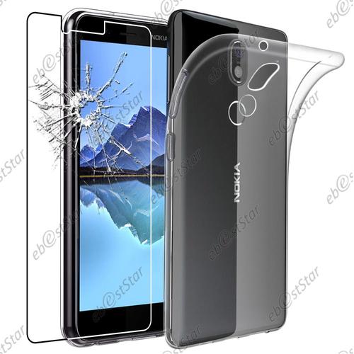 Ebeststar ® Pour Nokia Nokia 7 - Housse Etui Coque Silicone Gel Souple Ultra Fine 0,3mm Et Invisible + Film Protection Écran En Verre Trempé, Couleur Transparent [Note Importante Lire Description]