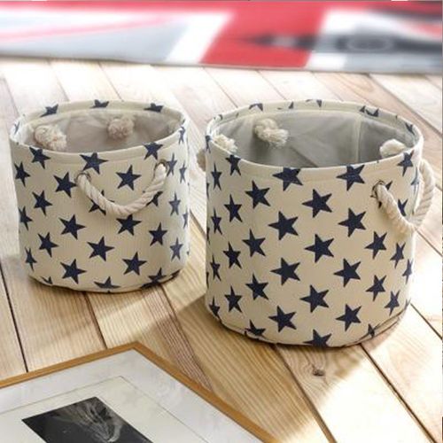 Paniers En Toile Motif Constellation - Lot De 2
