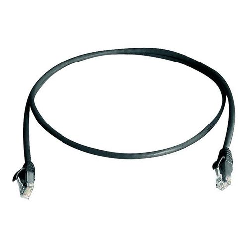 Telegärtner - Cordon de raccordement - RJ-45 (M) pour RJ-45 (M) - 1 m - UTP - CAT 6 - IEEE 802.3at - sans halogène, moulé, sans crochet, bloqué - noir, RAL 9011