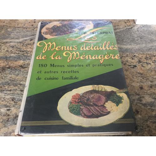 Les Menus Détaillés De La Menagere