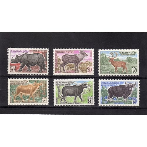 Timbres-Poste De La République Khmère (Cambodge) (Animaux)
