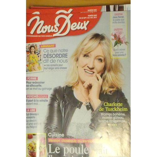 Nous Deux 3665 Charlotte De Turckheim:Maman Bohème,Mamie Gâteau,Femme Amoureuse...