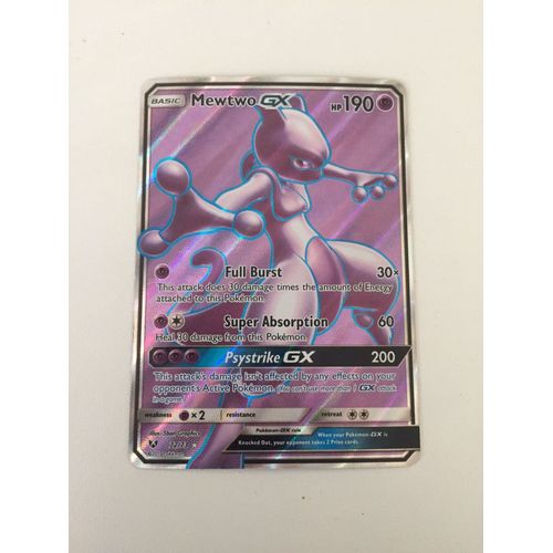 Mewtwo Gx 72/73 Shining Legends Full Art Ultra Rare Carte Pokemon En Anglais