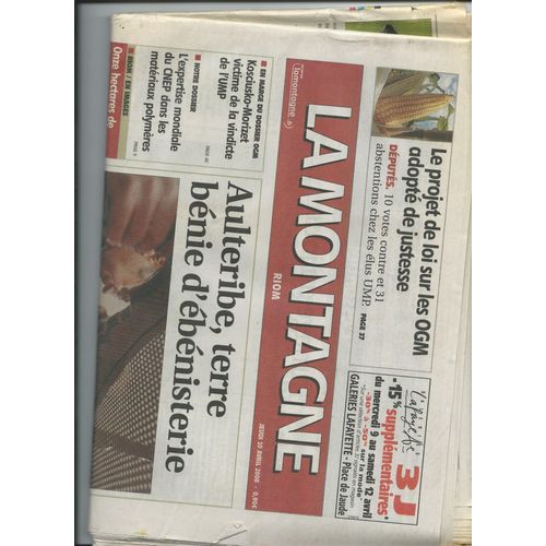 Journal La Montagne Du 10/04/2008 Article Photo Daniel Darc, Camille, Cabrel, Moby, Sylvie Vartan, Metallica, 2008