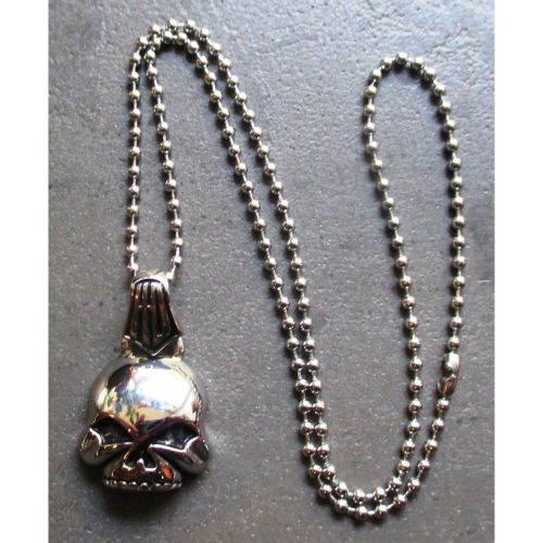 Petit Pendentif Crane Tete De Mort Hd En Inox Fan Moto Homme Femme
