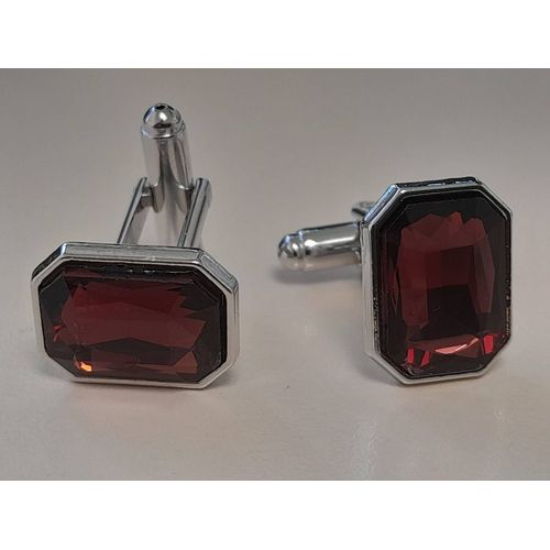 Boutons De Manchettes En Forme De Presque Rectangle Avec Verrre De Couleurs Argent Et Brun Pour De L'élégance Et Du Style ...