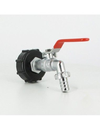 Raccord cuve eau S60X6 - Robinet laiton chromé 15 mm
