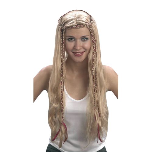 Perruque Médiévale Blonde Femme Taille Unique