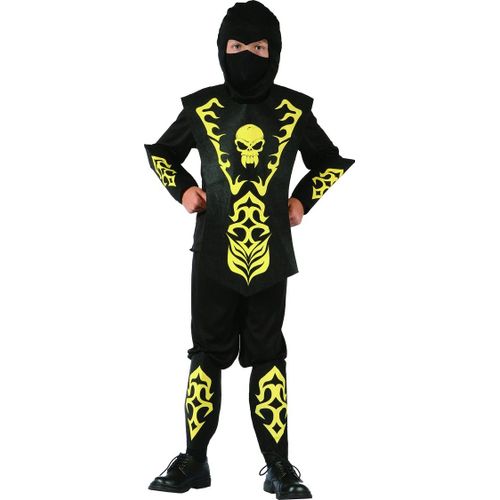 Déguisement Ninja Jaune Garçon 4 À 6 Ans