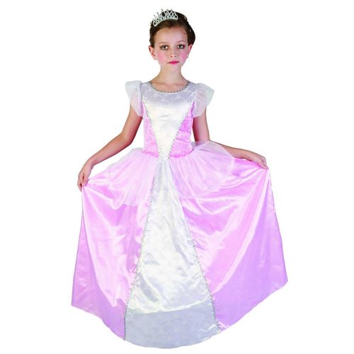 Déguisement Princesse Fille Rose Et Blanc - Taille: L 10-12 Ans (130-140 Cm)
