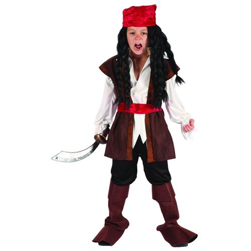 Déguisement Pirate Garçon Avec Bandana - Taille: L 10-12 Ans (130-140 Cm)