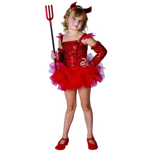 Déguisement Diablesse Tutu Fille - Taille: S 4-6 Ans (110-120 Cm)
