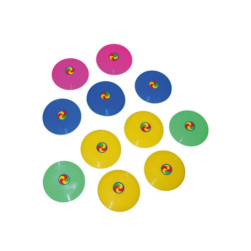 12 Mini Frisbee Colorés 7 Cm