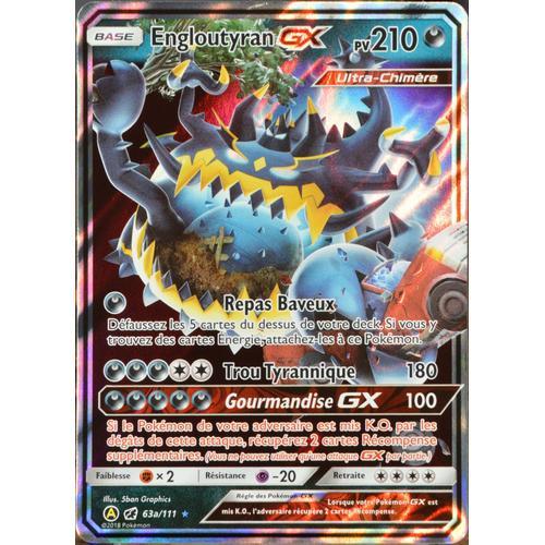 Carte Pokémon 63a/111 Engloutyran Gx 210 Pv Promo