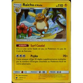 Carte Pokémon 31/111 Raichu DAlola 110 Pv - Holo Sl4 - Soleil Et Lune - Invasion Carmin Neuf Fr