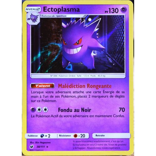 Carte Pokémon 38/111 Ectoplasma 130 Pv - Holo