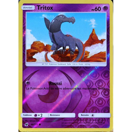Carte Pokémon 46/111 Tritox  60 Pv - Reverse