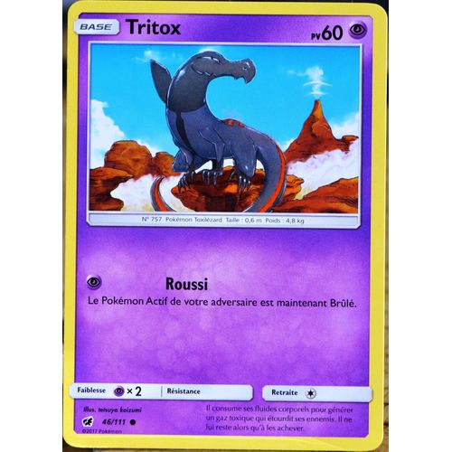 Carte Pokémon 46/111 Tritox  60 Pv Sl4 - Soleil Et Lune - Invasion Carmin Neuf Fr